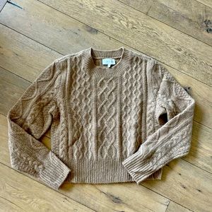 Favorite Daughter Cable Pullover Sweater size XS Camel